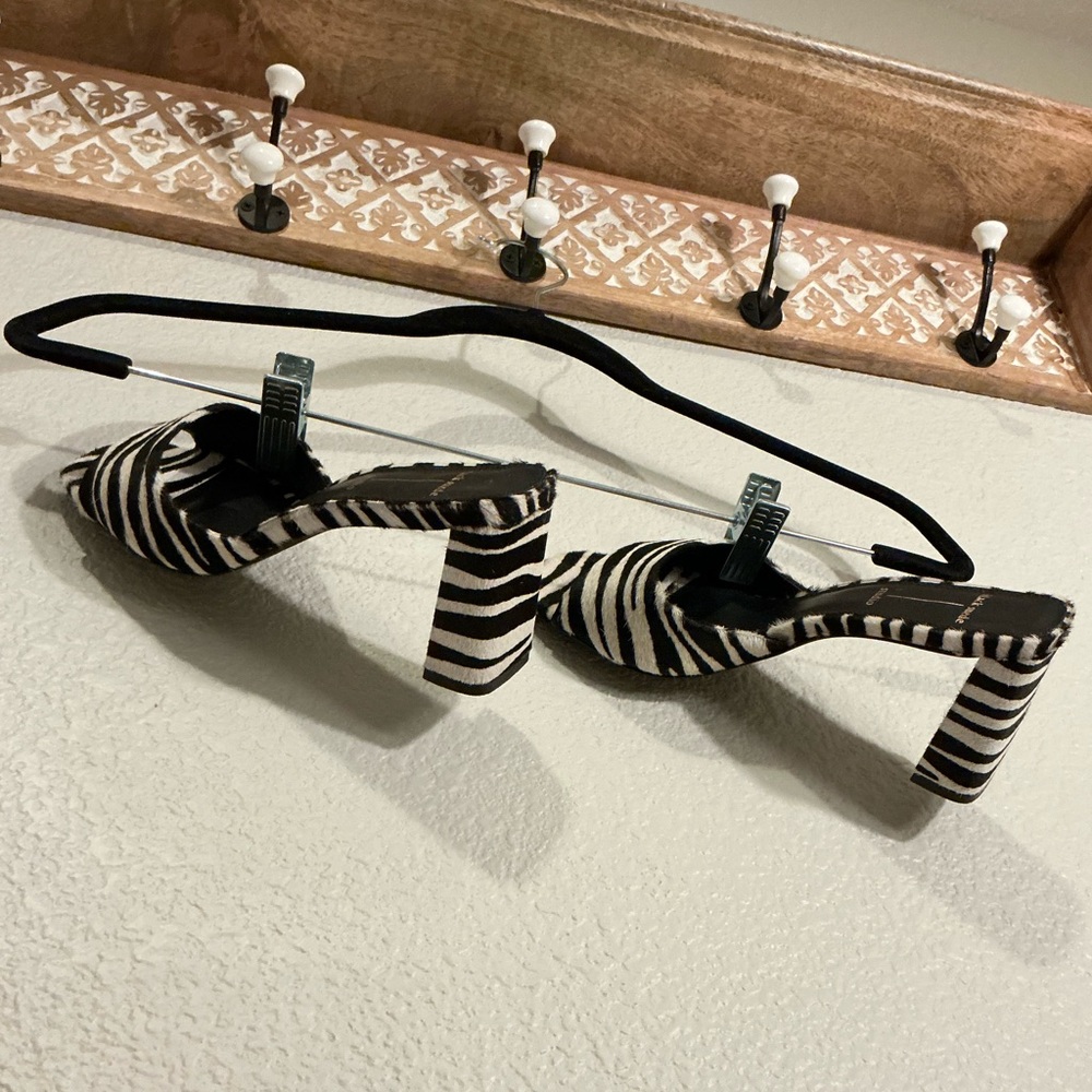 Black Suede Studios Zebra Mules Size 7 - Picture 8 of 10